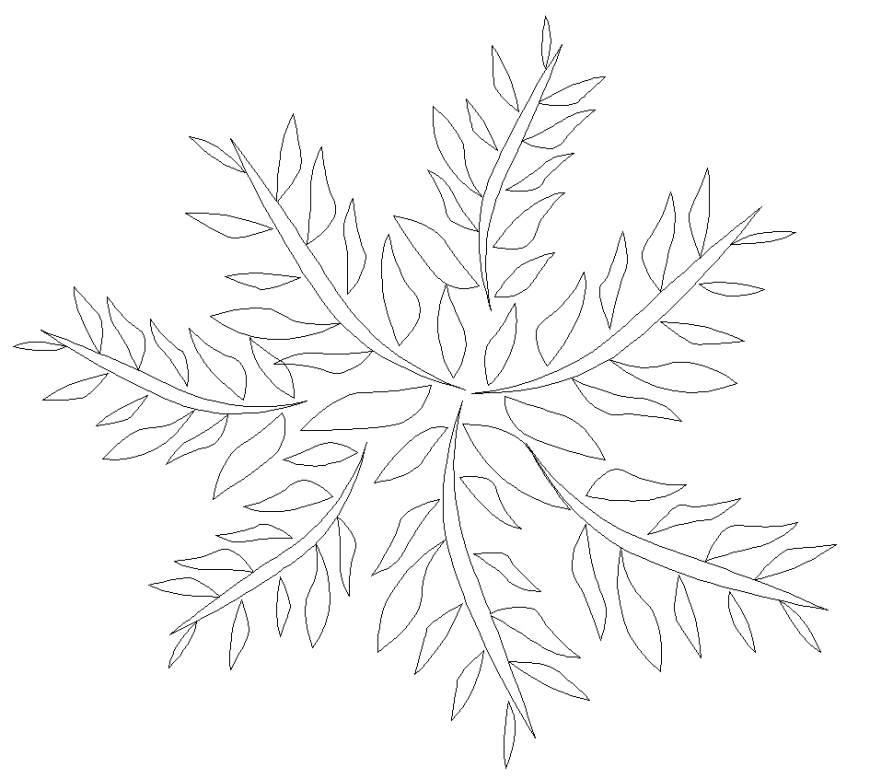 Tree and plant design of block dwg file 